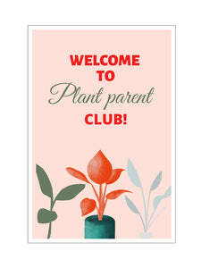 'Welcome to plant parent club' Gift card49