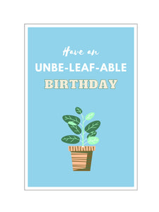 'Have an unbeleafable birthday' Gift card