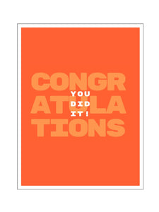 'Congratulations' Gift card